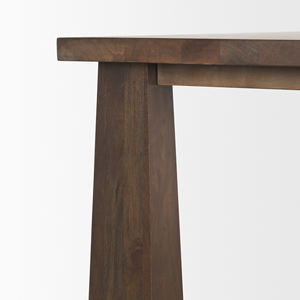 Rectangular Solid Mango Wooden Dining With <b>Folding</b> Features Angular <b>Legs</b> Rich Dark Brown Finish Modern Kitchen Dining <b>Table</b> - Product Image 4