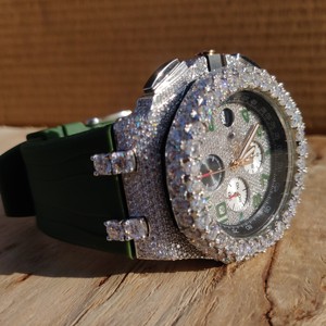 Reloj VVS Moissanite Diamond de acero inoxidable 2024 para certificado nuevo lujo moda Hip Hop Iced reloj automático de acero inoxidable - Product Image 6