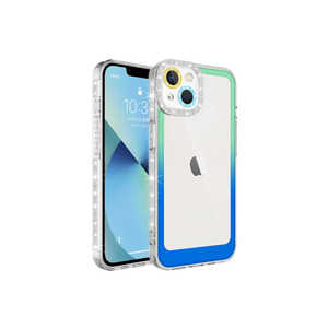 NETzy เคสป้องกันดีไซน์แบบไล่ระดับสีแวววาวหรูหราสำหรับ iPhone 14 Plus ฝาหลังซิลิโคนกันกระแทกเคสอิเล็กโทรเพลท INS Girls - Product Image 1