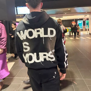 Sudadera con Capucha de Forro Polar Estilo Urbano, Personalizada, Vintage, Lavada, con Gráficos Bordados - Product Image 4