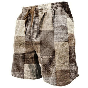 Pantalones cortos de verano para hombre, ropa de Gimnasio Profesional transpirable, pantalones cortos de playa elásticos con gráfico de cintura con cordón de bolsillo, 2017 - Product Image 3