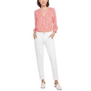 Pantaloni Oxford da donna NYDJ a gamba dritta slim fit, traspiranti, bianchi, a vita media, taglia XL, con tecnica effetto stropicciato - Product Image 1