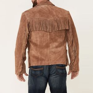 Veste de cow-boy à franges pour femmes adultes, de haute qualité, en gros, personnalisée, style western, et veste en cuir pour hommes, fabriquée avec du cuir souple - Product Image 2