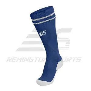 تصميم جديد الأفضل مبيعاً جوارب قطنية 100% جوارب رياضية للسباقات مقاومة للانزلاق جوارب كرة قدم جيدة التهوية طويلة مع لون مخصص