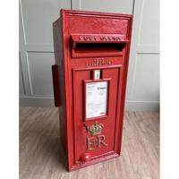 Boîte aux lettres en métal Fournitures pour événements Postes de mariage personnalisés Boîte de réception de lettres pour télégrammes Boîte aux lettres bleue autoportante