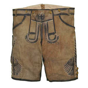 2025 lederhosen แบบบาวาเรีย Oktoberfest lederhosen ขายดีที่สุดกางเกงขาสั้นลำลองหนังแท้ยาวถึงเข่าป้องกันริ้วรอย - Product Image 2
