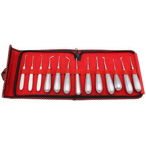 Instrumental Quirúrgico Navel, Instrumental Dental, Elevador de Luxación, Juego de Elevadores Dentales, 13 Piezas, Instrumental Quirúrgico Coupland, CE - Product Image 1
