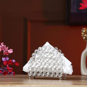 Crystal Napkin Paper Holder Facial Tissues Napkin Organizer Mails Letters <b>Cards</b> Holder Cast Standing for Dining <b>Table</b> - Product Image 1
