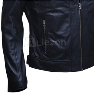 <b>Men</b> <b>Leather</b> <b>Jackets</b> With Classic Collar Design Comfortable <b>Leather</b> <b>Jackets</b> For Daily Use - Product Image 4