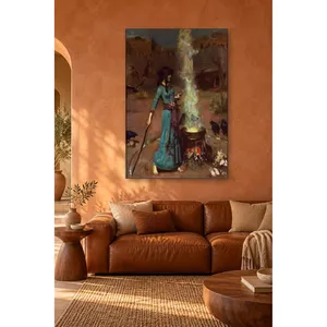 Fida Waterhouse Le cercle magique et la sorcière au chaudron, impression sur toile - Product Image 3