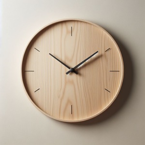 Horloge murale en bois 3D unique faite à la main avec des tons de bois riches Décoration intérieure élégante et luxueuse - Product Image 3