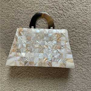 Eco-Friendly <b>Pearl</b> Inlay <b>Clutch</b> <b>Bag</b> Handcrafted Natural Shape Modern Style Custom Size Wedding Holiday Luxury Gifting CRAFT - Product Image 1