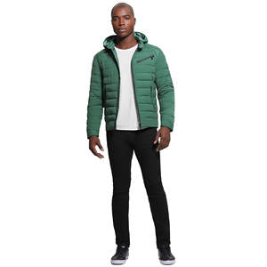Chaqueta acolchada de talla grande de estilo informal a precio de fábrica para hombre, gran oferta, ropa de invierno, chaqueta acolchada de manga larga para hombre de calle alta - Product Image 2