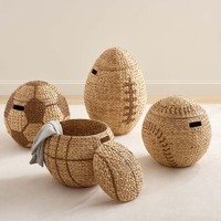 Panier de rangement artisanal en jacinthe d'eau pour le basketball, vente en gros, écologique, fabriqué au Vietnam