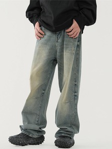 Pantalones Vaqueros Holgados de Mezclilla Lavada a la Piedra para Hombre, de Moda, Ligeros, de Lona, de Cintura Media, con Logotipo Personalizado al por Mayor - Product Image 5