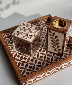 <b>Mini</b> Small Bakhour Madkhan Mubkhra Incense Burner Holder for Burning Oud <b>Set</b> for Home Decor at Cheap Price by LUXURY CRAFTS - Product Image 6