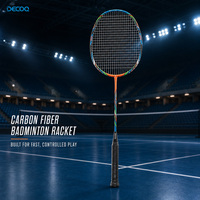 Raqueta de Bádminton de Fibra de Carbono Completa 5U 4U Ultraligera con Cabeza Isométrica, con Bolsa de PU Rígida/Blanda, Logotipo Personalizado OEM, Venta al Por Mayor