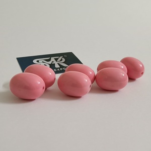 Haute qualité écologique rose ovale résine perles ange finition lisse bijoux artisanat fournitures projets de bricolage Bracelets perlés - Product Image 6