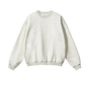 Sweat à capuche brodé et délavé à l'acide pour femmes, surdimensionné, coupe ajustée, crop top, sweat-shirt avec logo personnalisé, pull en polaire vierge épais pour l'hiver - Product Image 4
