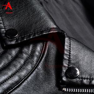 Chaqueta Bomber de cuero ecológica para hombre de talla grande Parka de invierno de alta calidad hecha a medida Moda Moto Biker 100% Original - Product Image 5