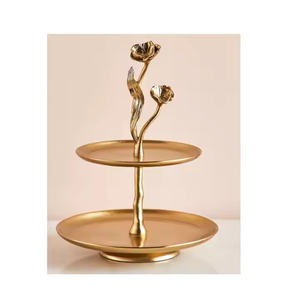 <b>3</b> <b>Tier</b> Tableware Display <b>Stand</b> Cup <b>Cake</b> Decorating <b>Stand</b> Aluminum Golden Powder Coated <b>Cake</b> <b>Stand</b> for Party Decoration - Product Image 5