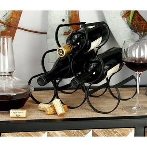 Estante de Metal para Almacenamiento de Botellas de Vino, Soporte Decorativo para 10 Botellas de Vino de Calidad Premium - Product Image 6