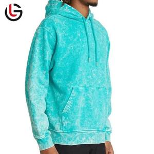 Custom Made premium quality Designer Pullover Streetwear Men's Full Sleeve Cotton Tie <b>Dye</b> Acid Wash Hoodie For Men Casual Boxy - Product Image 4