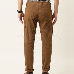 Pantalones Cargo informales para hombre al mejor precio, diseño personalizado de algodón hecho para uso en exteriores con cierre de mosca de botón, grosor ligero - Product Image 3