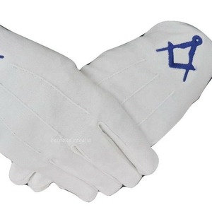 Guantes de algodón bordados masónicos con brújula y cuadrado azul de Color personalizado, estilo clásico para hombre para viajes diarios, pesca, uso doméstico - Product Image 6