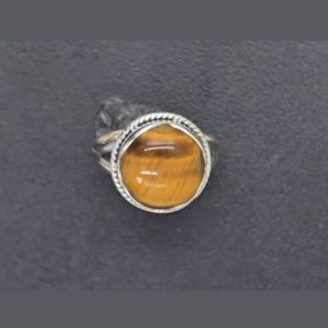 Boho Tiger Eye Gemstone Ring Bague en argent 925 Bijoux faits à la main pour hommes et femmes - Product Image 1