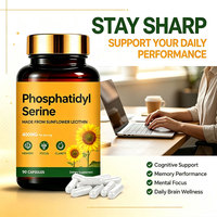 Capsules de Soutien Cérébral à la Phosphatidylsérine : Clarté Mentale, Fonction Cognitive, Formule Anti-Âge Saine – Complément OEM Marque Blanche
