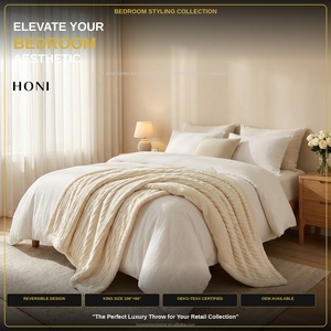 420gsm Luxury Soft Textured Fleece Blanket 100% Polyester Chenille Bed <strong>Throw</strong> with OEKO-TEX Certificate - Product Image 2