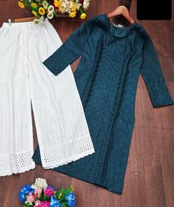 Nuevo diseño Kurtis para mujer bordado indio manga larga Casual elegante moda Kurti Salwar Kameez con aspecto tradicional - Product Image 1