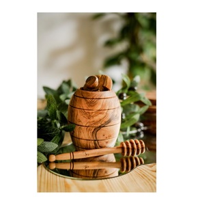 Contenedor de miel de madera hecho a mano Natural decorativo con tapa para cocina, hogar, Hotel, Resort, diseño personalizado, tamaño de la India - Product Image 6