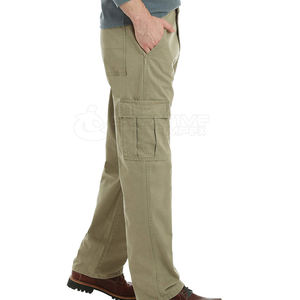 Pantalones Cargo de Algodón 100% para Hombre, Talla Grande, Ligeros, Cintura Elástica, Corte Recto, Transpirables, de Secado Rápido, para Ejercicio al Aire Libre - Product Image 2