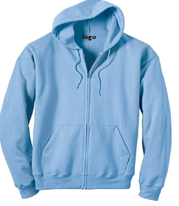 Sudadera con capucha para hombre, con cremallera, Eco-Smart, 50% Algodón, 50% poliéster, lavado a máquina - Product Image 1