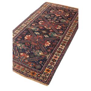 Alfombra de Lana Azul Kiaan Anudada a Mano con Patrón Geométrico, Alfombra Grande para el Hogar, Sala de Estar, Pasillo, Decoración, 9x12, Paem-1412 - Product Image 2