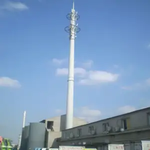 5G/4G/3G Tiefmast verzinkter röhrenförmiger Stahl-Telekommunikationsturm und Zubehör Monopole-Antennturm