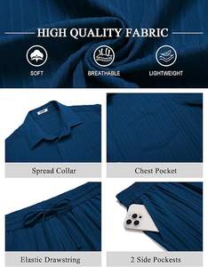 ชุดกางเกงขาสั้นผ้าคอตตอนผ้าพิมพ์ลายสีพื้นสำหรับผู้ชายแฟชั่นใหม่ล่าสุดสำหรับฤดูหนาว - Product Image 5