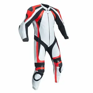 Wholesale Men Motorbike Suit Made of Genuine-Leather Motorbike Suit Sportswear Motorcycle-Racing Wear