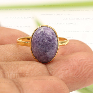 Vente chaude Naturel Violet Charoite Anneau 925 En Argent Sterling Bohème Bijoux À La Mode Bagues De Mariage Partie Fournisseur De Confiance - Product Image 3