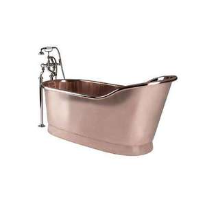 Baignoire en cuivre de grande taille, polie, de qualité supérieure, avec un design royal, baignoire de qualité supérieure pour chambre d'hôtel de luxe - Product Image 1