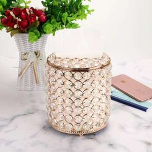 Soporte de pañuelos de latón de primera calidad con intrincados detalles antiguos y construcción duradera y diseñado para mejorar la decoración del baño - Product Image 1