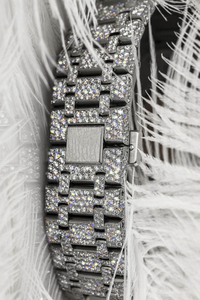 นาฬิกาข้อมือสแตนเลสสำหรับผู้ชายประดับเพชรโมอิสแฟชั่นมาถึงฮิปฮอปดีไซน์พิเศษ - Product Image 6