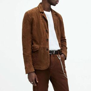 High Quality Men's <b>Suede</b> <b>Jacket</b> for Fashion Genuine Material Custom Sizes Wholesale Price <b>Suede</b> <b>Jacket</b> For Man - Product Image 2