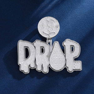 Collar con Colgante de Diamantes CZ Chapado en Oro para Hombre, Estilo Hip Hop, Personalizado - Product Image 1