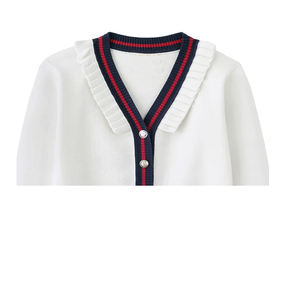 Custom logo Designer School Uniform <b>Knit</b> <b>Cardigan</b> Sweater <b>Men</b> - Product Image 2