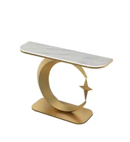 Console de luxe faite à la main, moderne et durable, pour entrée de villa, maison ou hôtel, avec plateau en marbre, qualité supérieure, vente en gros