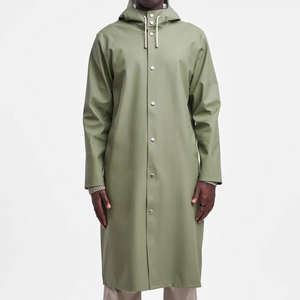 Imperméable personnalisé pour hommes adultes, manteau régulier, imperméable réutilisable, toile épaisse, imperméable à capuche pour l'extérieur, logo frontal - Product Image 4