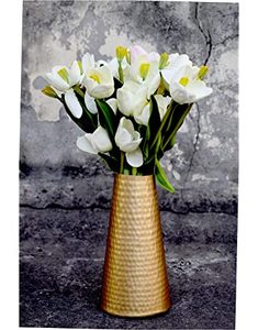 Florero de aluminio con acabado de latón, jarrones de Metal hechos en India, de alta calidad, superventas - Product Image 2